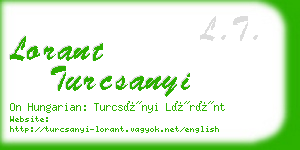 lorant turcsanyi business card